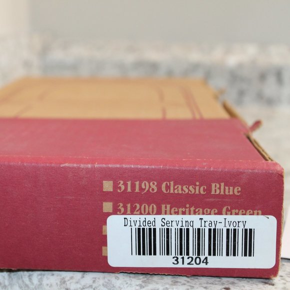 Longaberger Ivory Divided Dish Serving Tray NEW - Picture 4 of 4